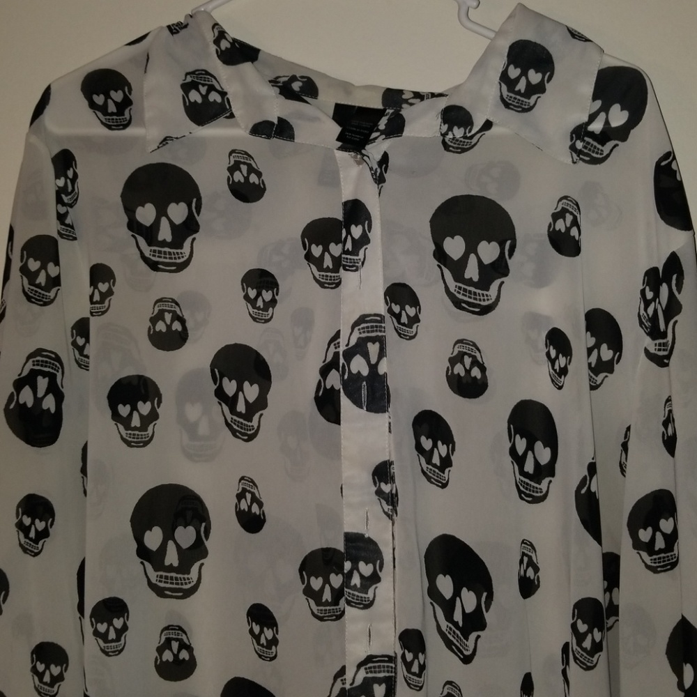 2x Skull White Top